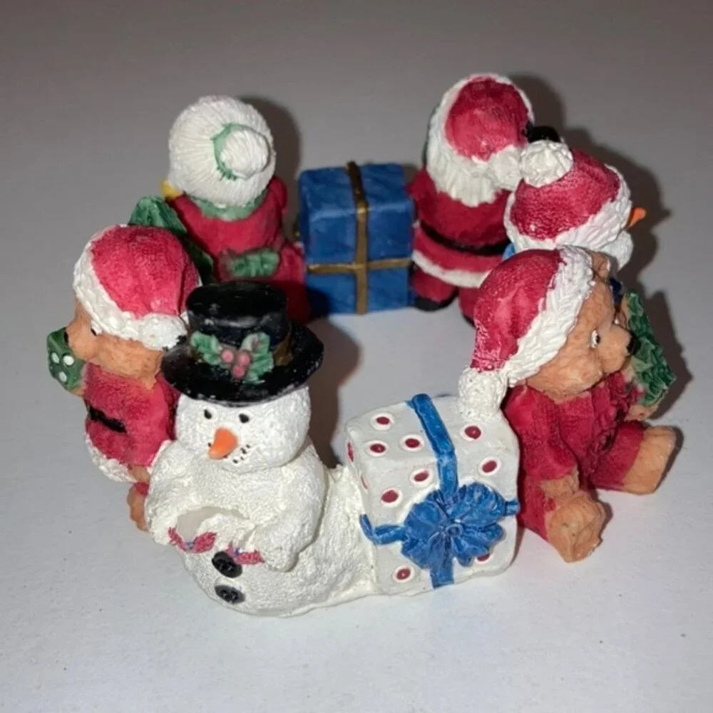 🎄✨ Set of 3 Ceramic Christmas Napkin Rings | 3” Diameter 🎅🎁